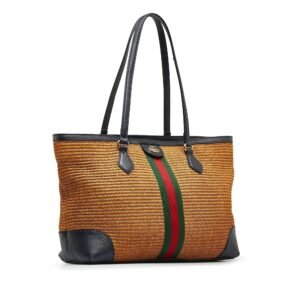 GUCCI Medium Raffia Ophidia Tote Bag | AlmaBagz