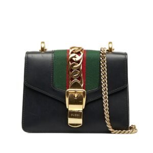 Gucci Sylvie Crossbody Bag Mini Black | AlmaBagz