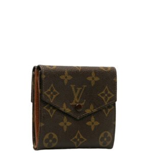 Louis Vuitton Monograms Portmoney Beer Cult Credi W Hawk Double Folded Wallet M61660 Brown PVC Leather Ladies Louis Vuitton | AlmaBagz