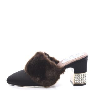 Gucci Mink Candy Embellished Mules in Black | AlmaBagz