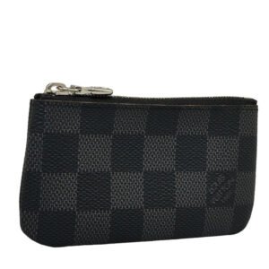 Louis Vuitton Damiere Graphite Poschet Crane Coin Case N60155 Black PVC Leather Men Louis Vuitton | AlmaBagz