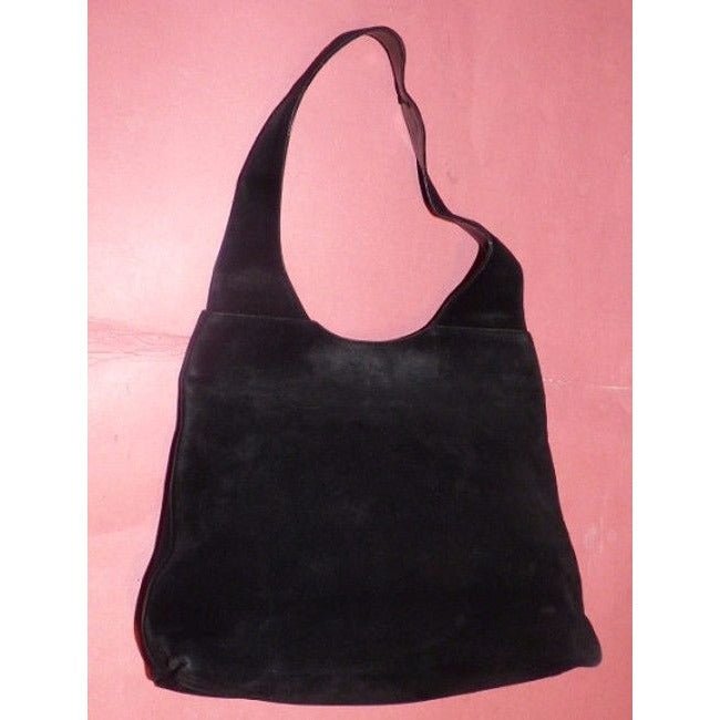 Gucci Hobo Vintage Pursesdesigner Purses Black Suede Satchel | AlmaBagz