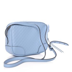 Gucci GG Microguccissima Leather Bree Camera Bag in Blue | AlmaBagz