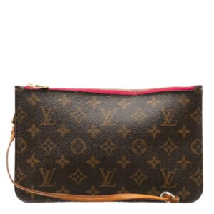 LOUIS VUITTON Neverfull MM Clutch Pouch Monogram Brown Ladies | AlmaBagz