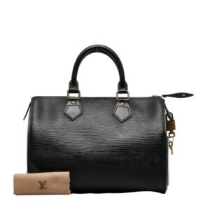Louis Vuitton Epi Speedy 25 Handbag Mini Boston Bag M59032 Noir | AlmaBagz