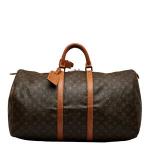 Louis Vuitton Monogram Keepall 55 Boston Bag Travel Bag M41424 Brown PVC Leather  Louis Vuitton | AlmaBagz