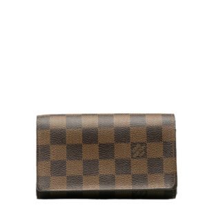 Louis Vuitton Damier Portefeuil Monet Vier Tresol Bi-Fold Wallet N61736 Brown | AlmaBagz