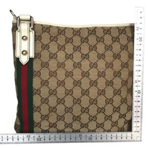 GUCCI Shoulder Bag 144388 001013 GG canvas Beige white Cross body Sherry line Women Used | AlmaBagz