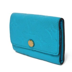 LOUIS VUITTON Key case Key holder  M81566 Implant leather (monogram embossed) Turquoise Monogram Unplant Multicles 6 Women Used | AlmaBagz