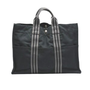 HERMES Tote Bag cotton black Fool ToeMM Her Line | AlmaBagz