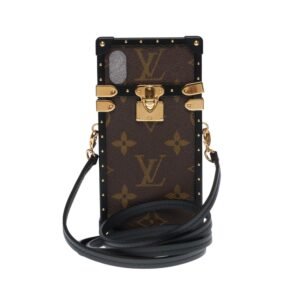 LOUIS VUITTON Beautiful EyeTrunk iPhone X case in brown monogram coated canvas | AlmaBagz