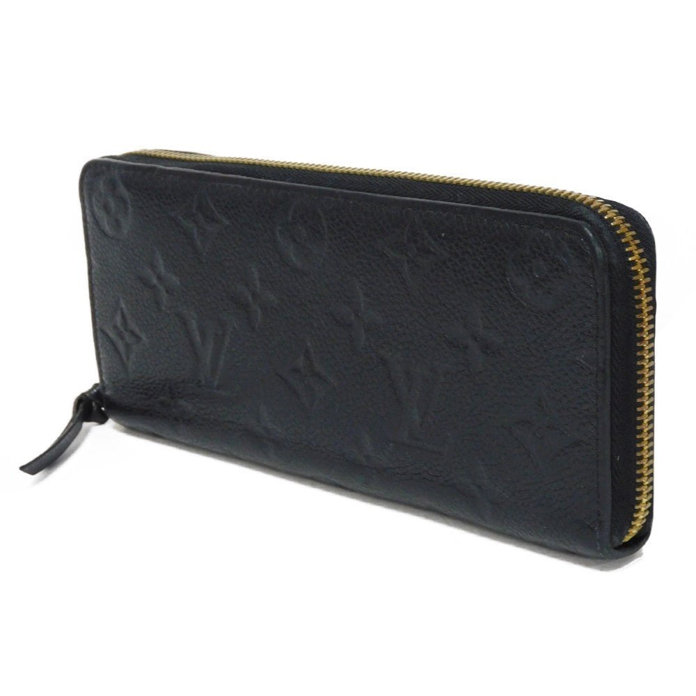 LOUIS VUITTON Long Wallet Purse M60171 Anplant leather Noir Monogram Unplant Portefeuille Clemence | AlmaBagz