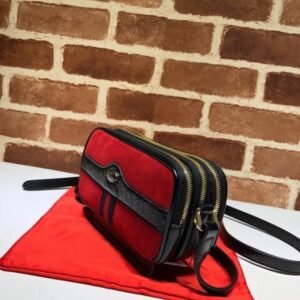 Gucci Ophidia Suede Mini Bag Red | AlmaBagz
