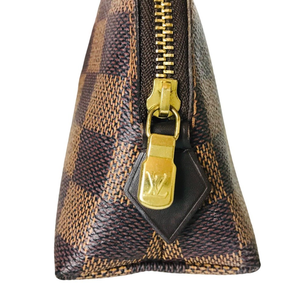 LOUIS VUITTON Pouch N47516 Damier canvas Brown Pochette Cosmetic | AlmaBagz - Image 19