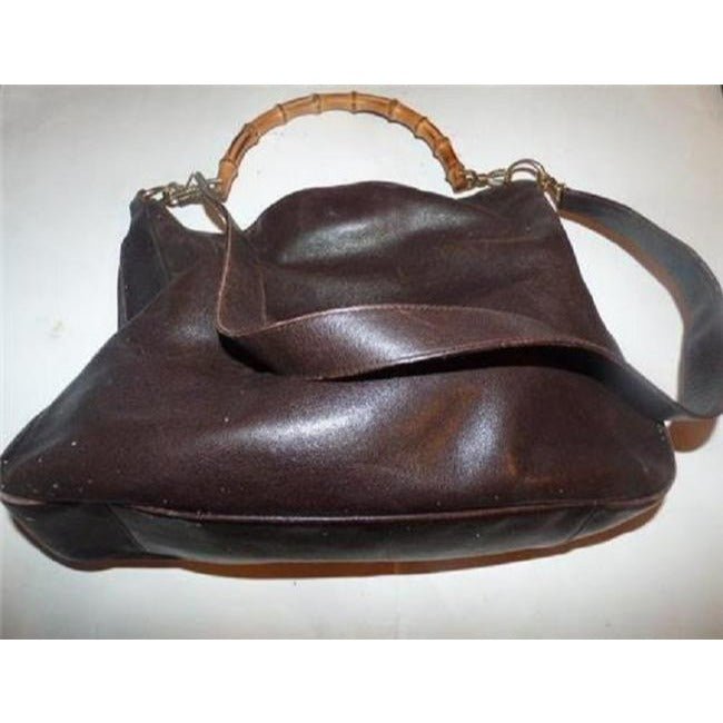 Gucci Vintage Two Way Brown Leather Hobo Bag | AlmaBagz