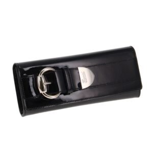 Gucci Black Patent Romy Clutch | AlmaBagz