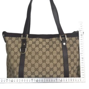 GUCCI Tote Bag 141470 213317 GG canvas Beige brown Handbag Abbey Women Used | AlmaBagz