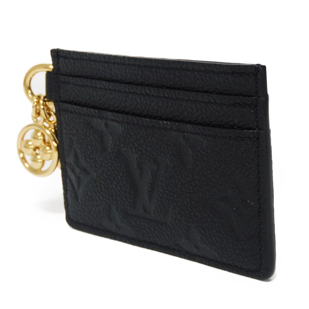 LOUIS VUITTON Card Case M82132 Implant leather (monogram embossed) Noir Monogram Unplant Porto Carte LV Charm | AlmaBagz