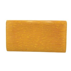 LOUIS VUITTON Long Wallet Purse ‚l63579 Epi Leather yellow Trifold purse Epi Porto Mon Credit Women Used | AlmaBagz