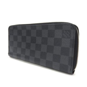 LOUIS VUITTON Long Wallet Purse N63095 Damier Grafitte black Damier Graphite Zippy wallet  Vertical mens Used | AlmaBagz