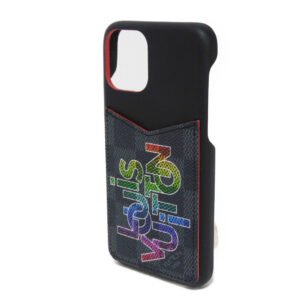 LOUIS VUITTON Mobile case M69429 Damier Graphite Canvas (Rainbow Logo Print) Noir Damier Graphite Rainbow iPhone Bumper 11 PRO | AlmaBagz