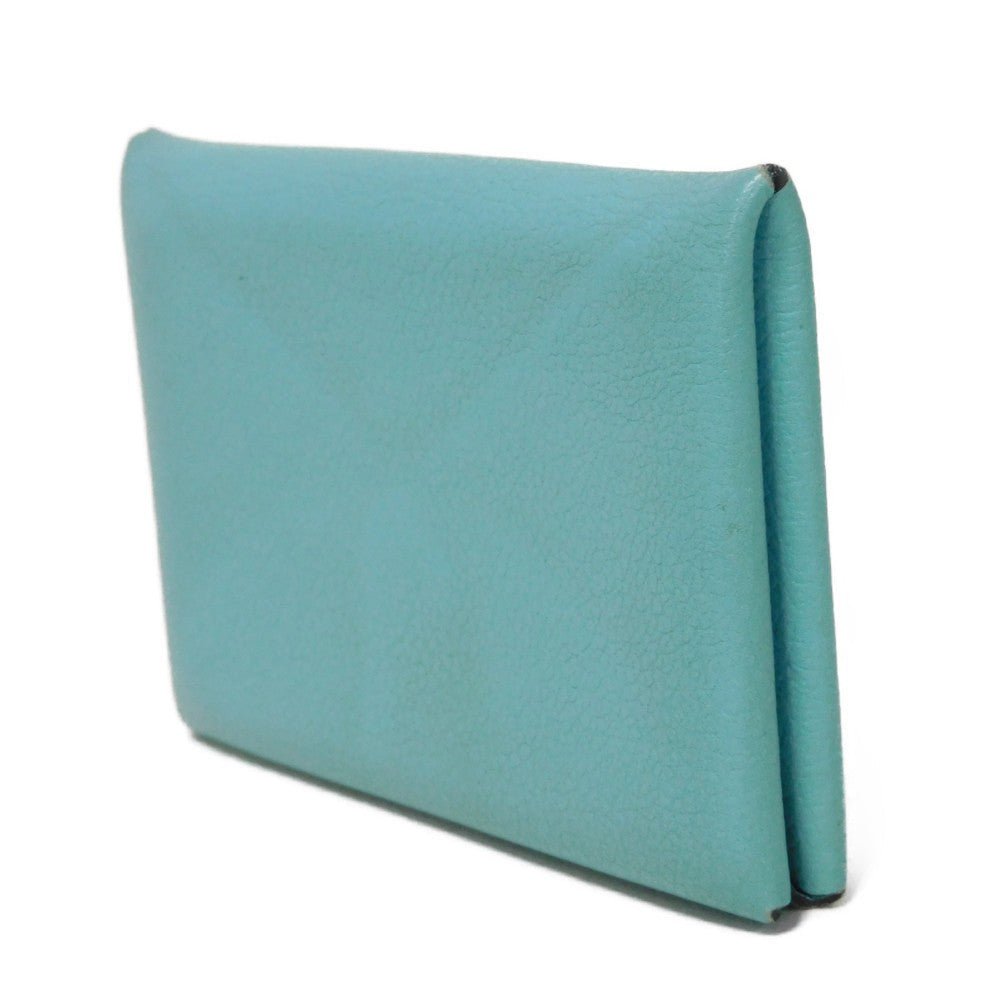 HERMES Card Case Evercolor Blue Atoll Calvi | AlmaBagz