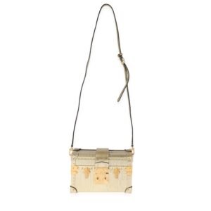 LOUIS VUITTON Gold Grain de Bois Petite Malle | AlmaBagz