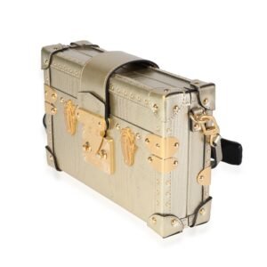 Louis Vuitton Gold Grain de Bois Petite Malle | AlmaBagz