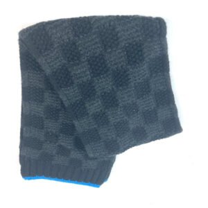 LOUIS VUITTON Scarf M75904 cashmere black Damier Bicolor Echarpe Helsinki TaigaArticles de Voyage | AlmaBagz