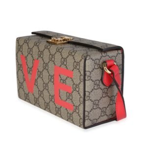 Gucci GG Supreme Valentine's Day Mini Box Bag | AlmaBagz