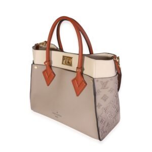 Louis Vuitton Galet Calfskin & Tufted Monogram On My Side MM Tote | AlmaBagz