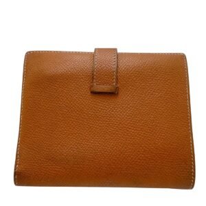 HERMES Bifold Wallet Epsom Brown SVMetal BEAN Compact | AlmaBagz