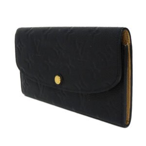 LOUIS VUITTON Long Wallet Purse M62369 Implant leather (monogram embossed) Noir x Dunne Monogram Unplant Portefeuille Emily | AlmaBagz