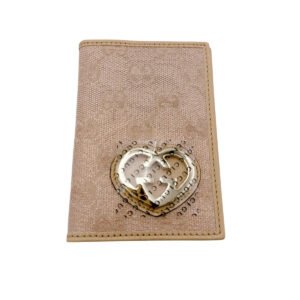 GUCCI name card holder 251848 canvas beige WG Canvas | AlmaBagz