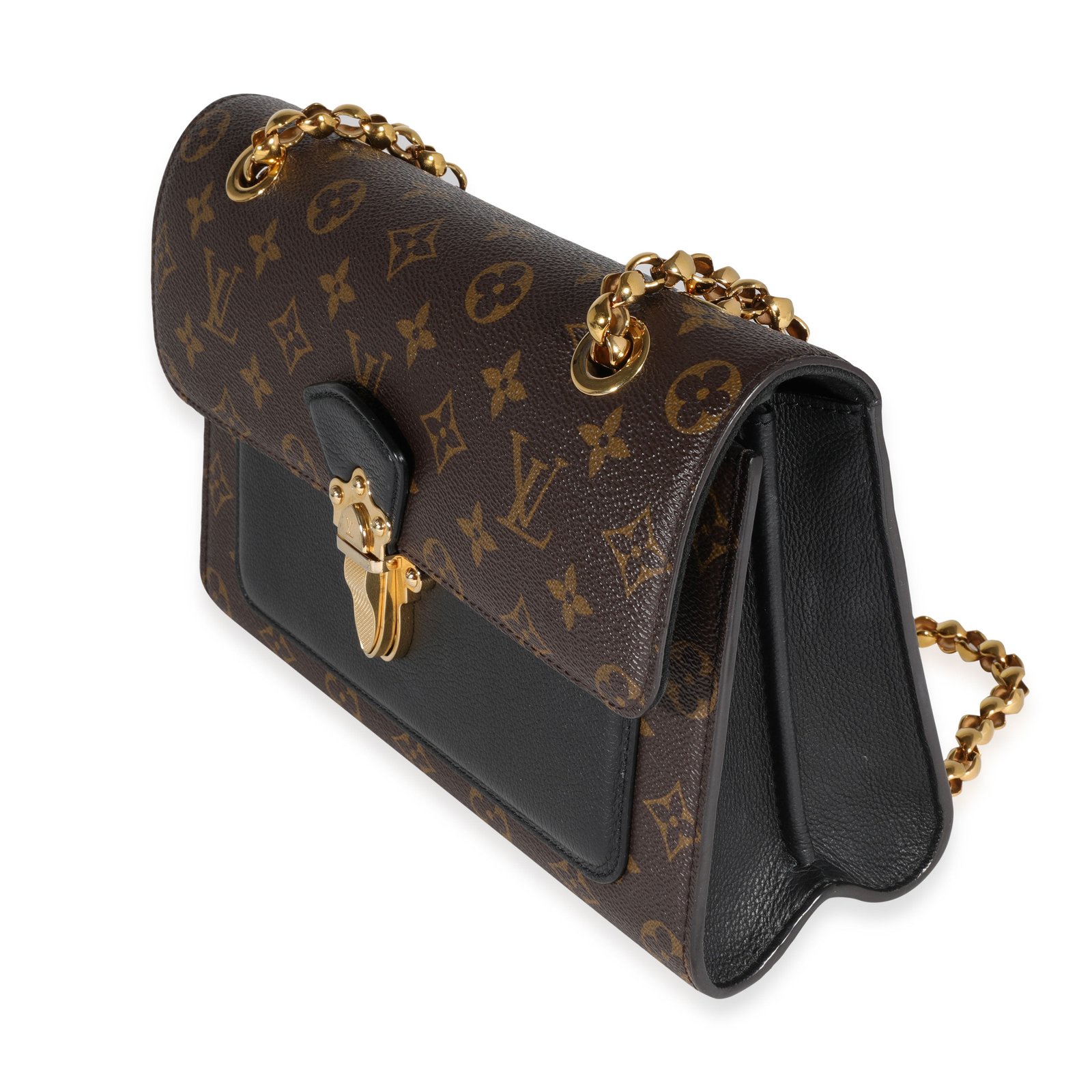 Louis Vuitton Monogram Canvas & Black Leather Victoire Bag | AlmaBagz