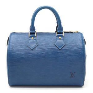 Louis Vuitton Blue Epi Speedy 25 Handbag M43015 | AlmaBagz