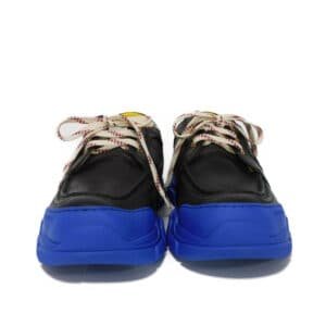 GUCCI sneakers 576048 1DZ10 1075 Calf leather x rubber Black x blue 10 Web Logo Dad Calfskin Black Blue Low Cut 11.4" Interlocking G Boatwreck mens 10 Used | AlmaBagz