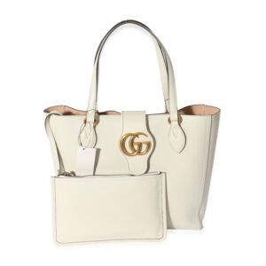 GUCCI White Leather New Sakai Small Dahlia Tote | AlmaBagz