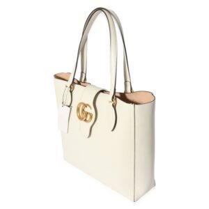 Gucci White Leather New Sakai Small Dahlia Tote | AlmaBagz