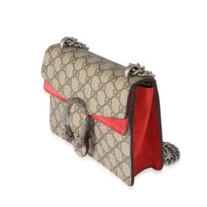 Gucci Red Suede GG Supreme Mini Dionysus | AlmaBagz