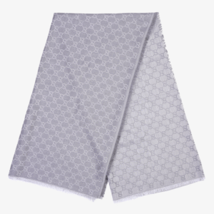 Gucci Womens Jacquard Shawl Grey | AlmaBagz
