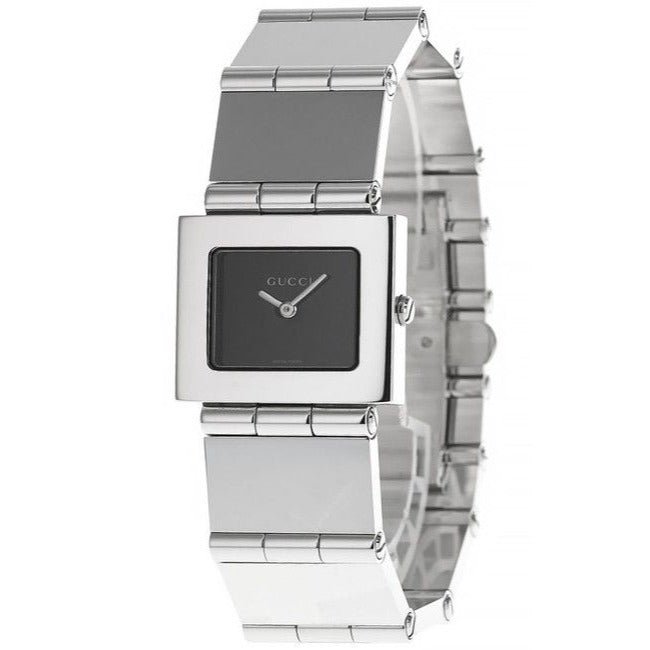Gucci 600 L Series Stainless Steel Square Black Watch | AlmaBagz - Image 10