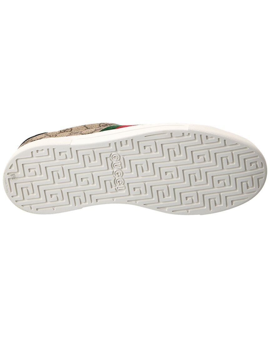 Gucci Ace Web Gg Supreme Canvas & Leather Sneaker | AlmaBagz - Image 4