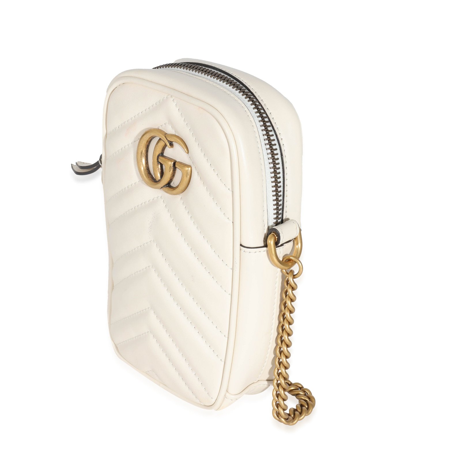 Gucci GG Cream Matelassé Marmont Mini Bag | AlmaBagz