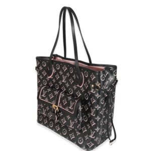 Louis Vuitton Black Pink Monogram Canvas Fall For You Neverfull MM | AlmaBagz