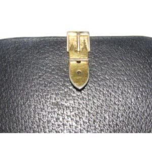 Gucci Black Leather Bi-fold Gold Buckle Clasp | AlmaBagz
