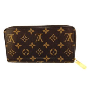 LOUIS VUITTON Long Wallet Purse M42616 Monogram canvas Brown Monogram Zippy wallet | AlmaBagz