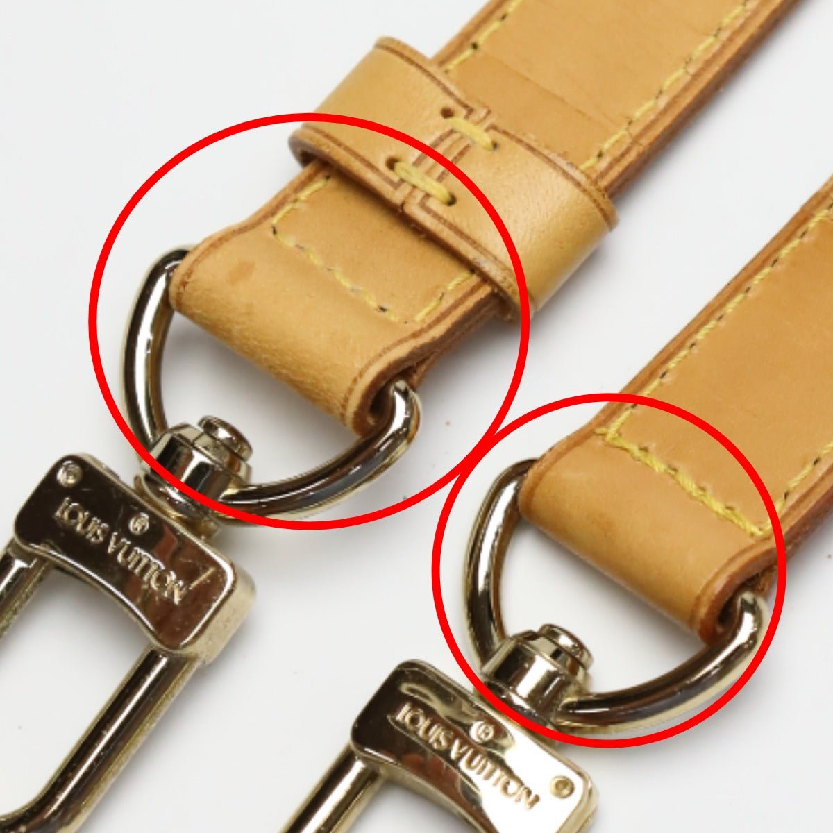 LOUIS VUITTON Shoulder strap Nume leather beige Bag Accessories Adjustable Keepall for bandouliere | AlmaBagz - Image 12