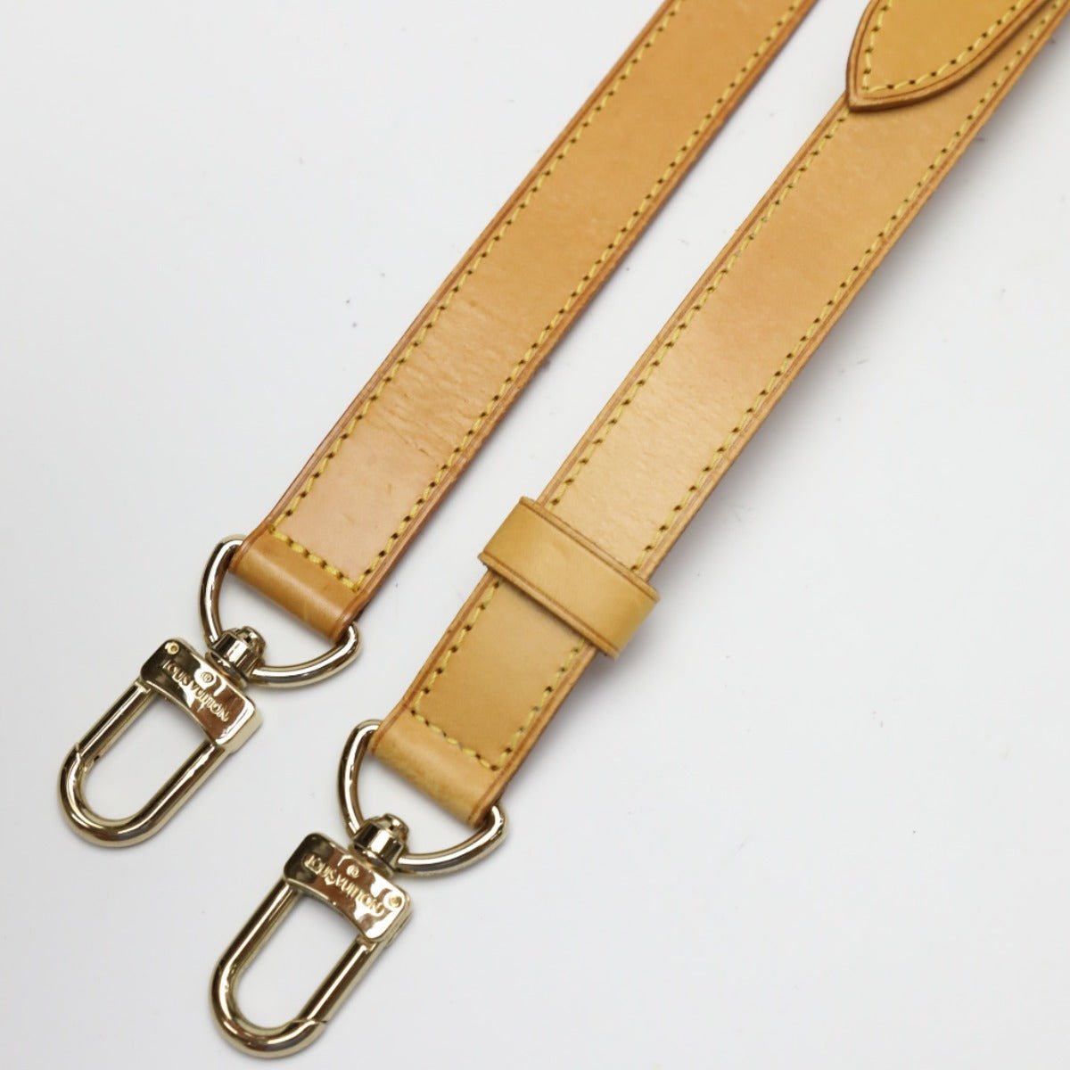 LOUIS VUITTON Shoulder strap Nume leather beige Bag Accessories Adjustable Keepall for bandouliere | AlmaBagz - Image 2