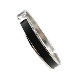 HERMES Bangle metal Silver bracelet Leather Scarlet Fan Olympe unisex(Unisex) Used | AlmaBagz